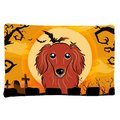 Micasa Halloween Longhair Red Dachshund Fabric Standard Pillowcase MI253635